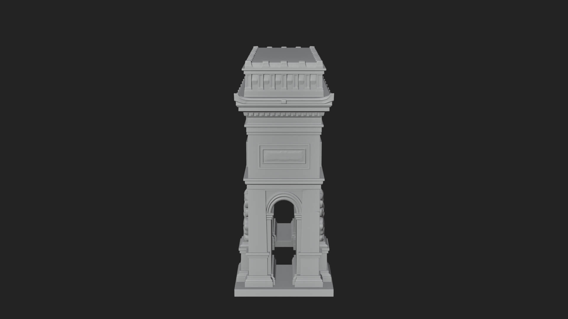 Triumphal Victory Arch Design 2 3D Print Model 3D Model