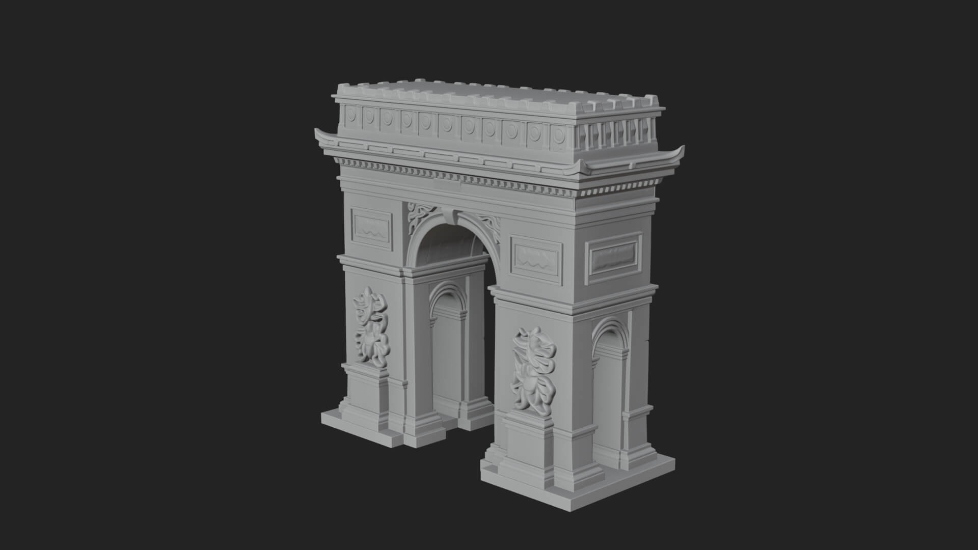 Triumphal Victory Arch Design 2 3D Print Model 3D Model
