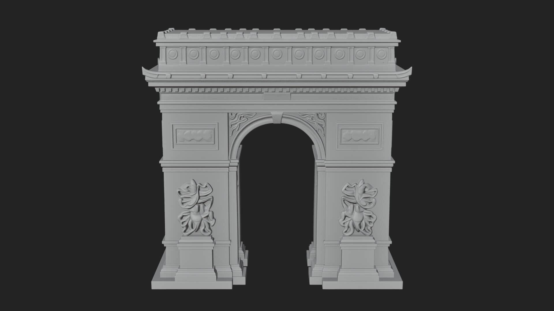 Triumphal Victory Arch Design 2 3D Print Model 3D Model