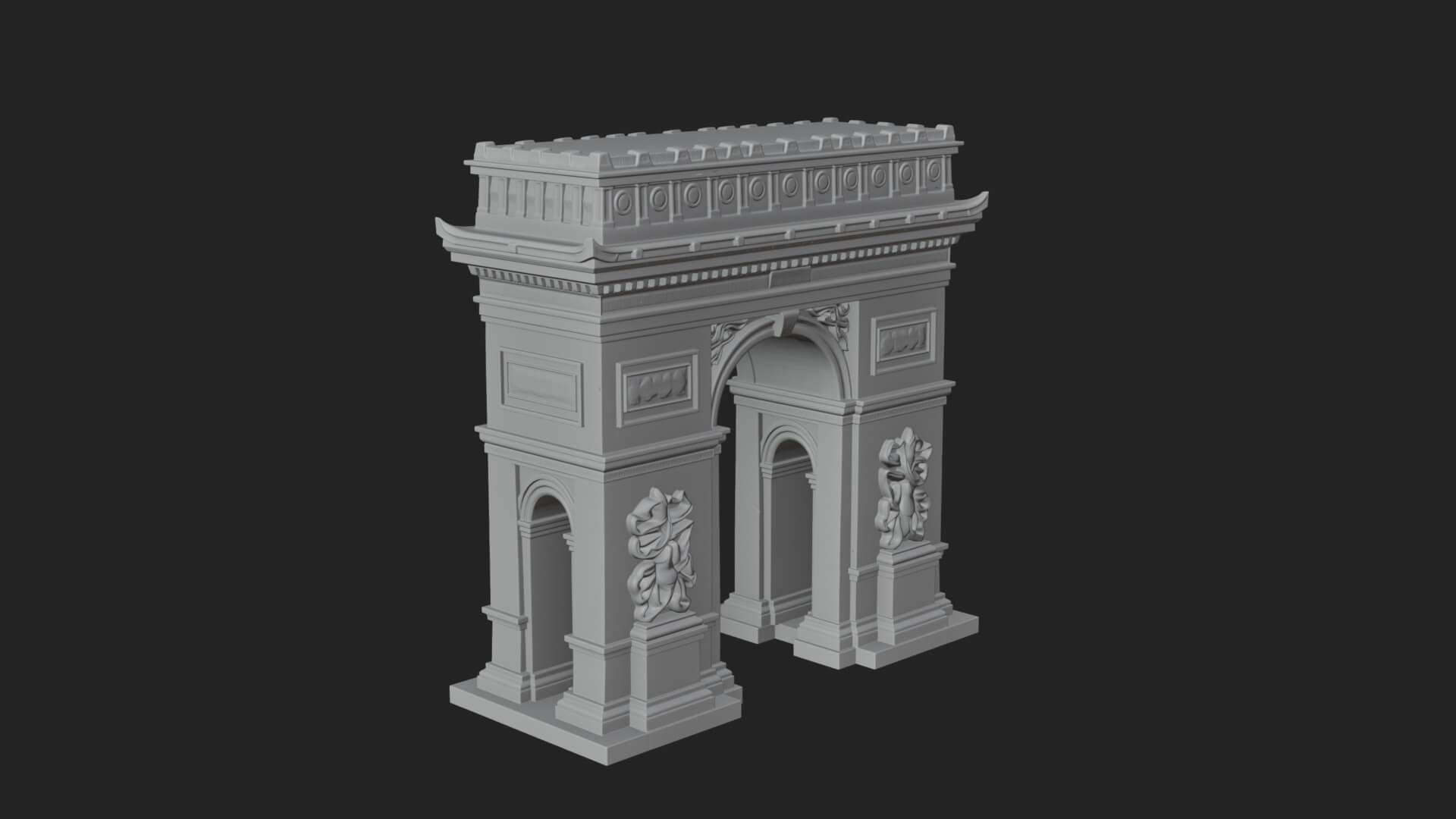 Triumphal Victory Arch Design 2 3D Print Model 3D Model