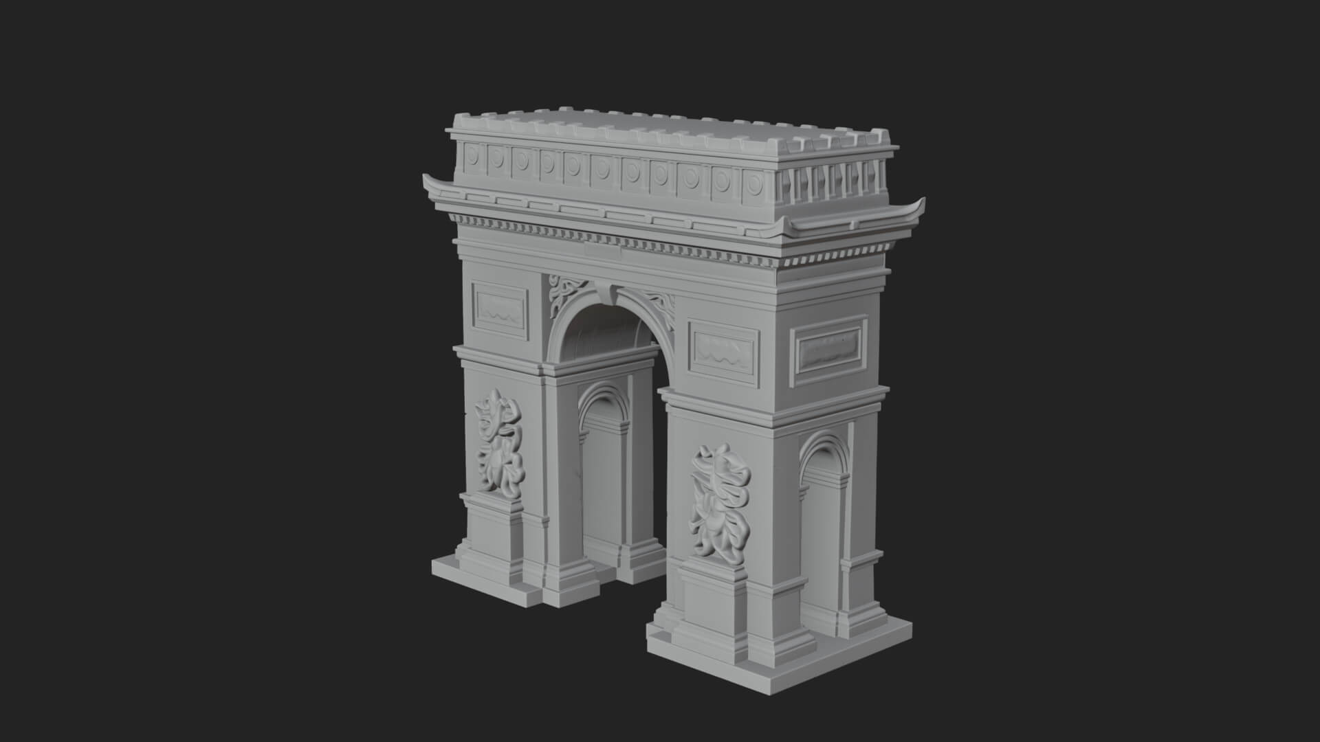 Triumphal Victory Arch Design 2 3D Print Model 3D Model