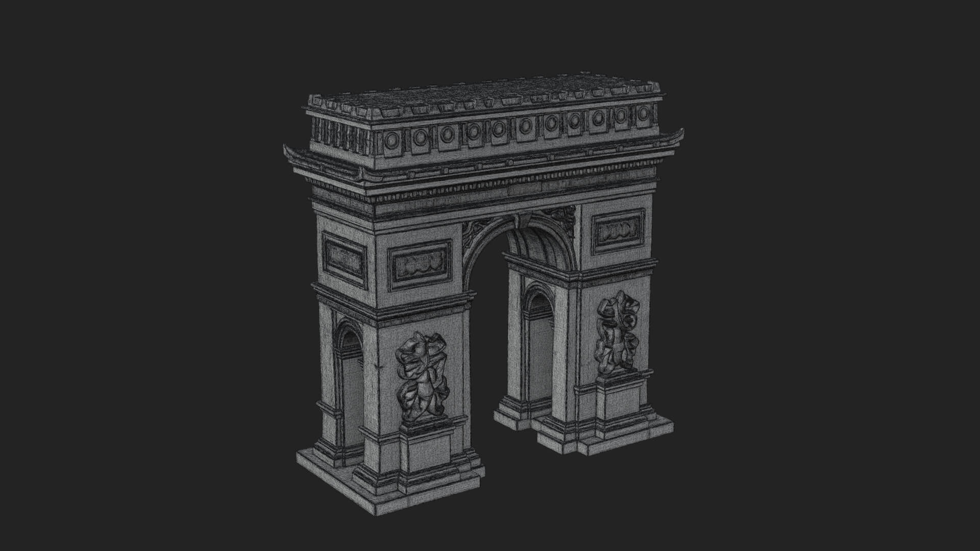 Triumphal Victory Arch Design 2 3D Print Model 3D Model