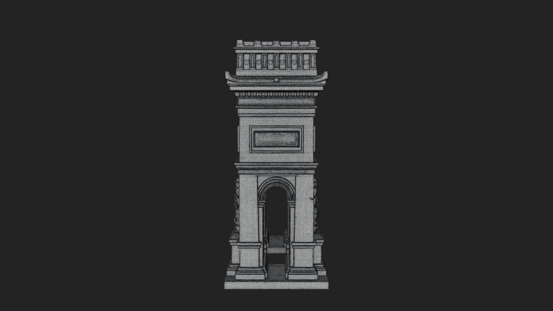 Triumphal Victory Arch Design 2 3D Print Model 3D Model