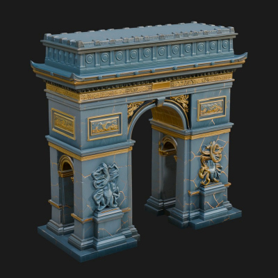 Triumphal Victory Arch Design 2 3D Print Model