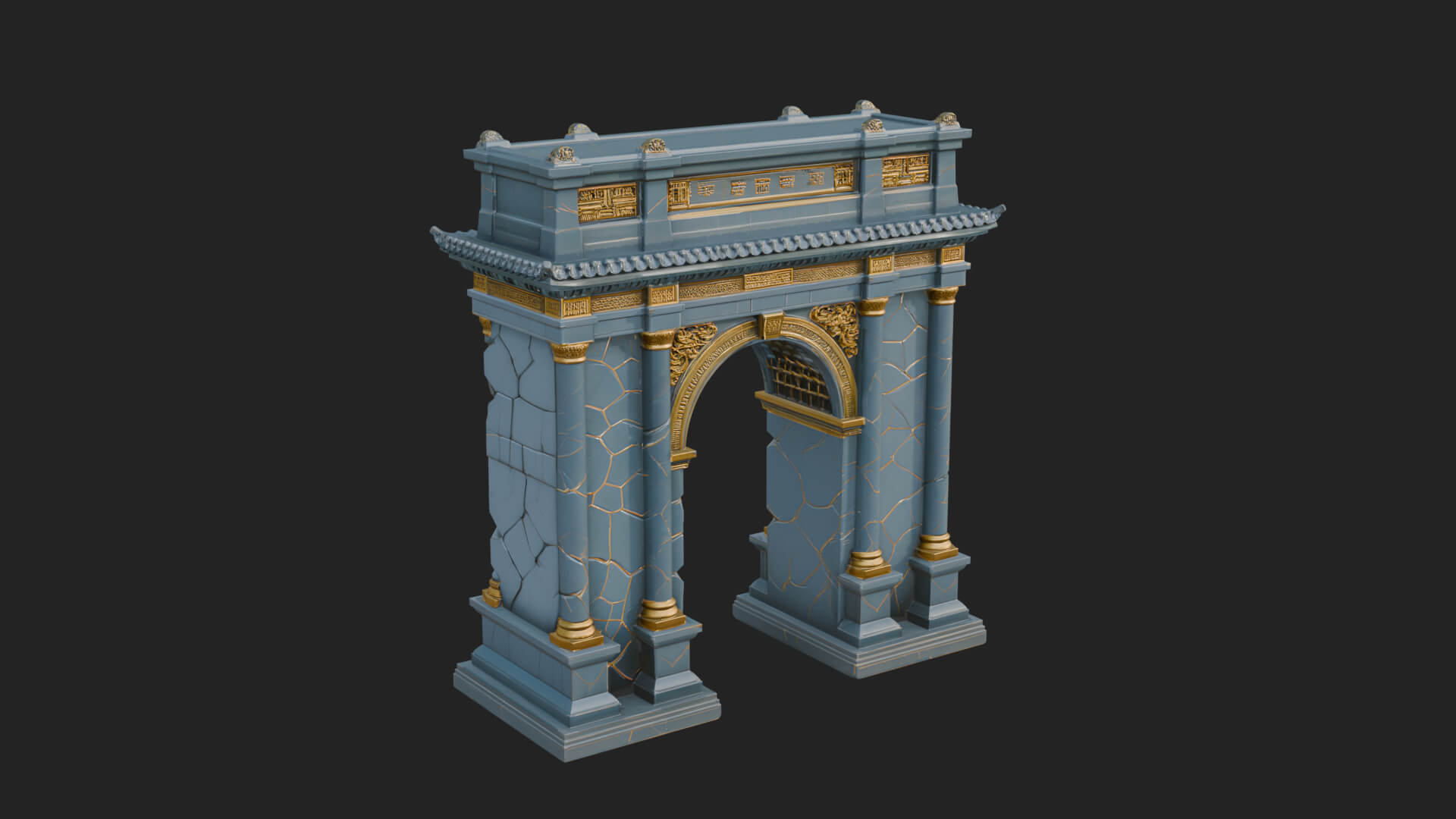 Triumphal Victory Arch Design 3 3D Print Model 3D Model