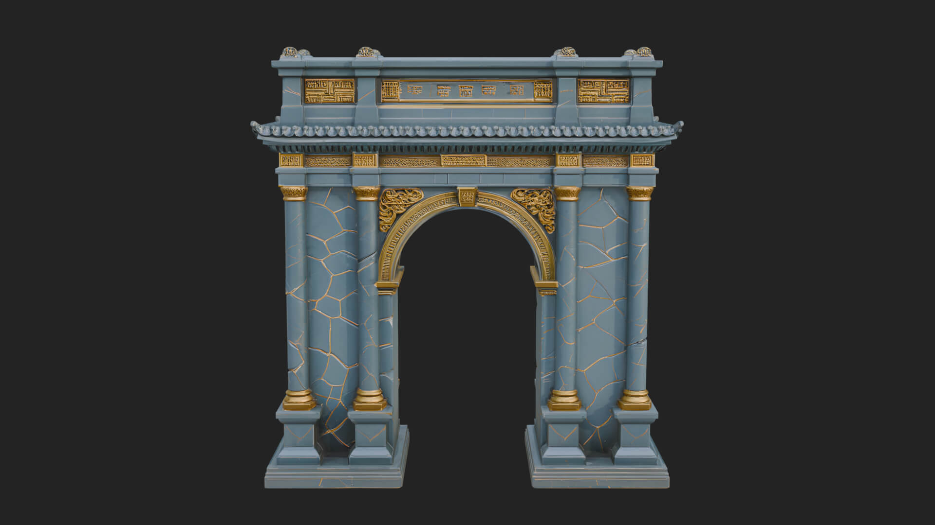 Triumphal Victory Arch Design 3 3D Print Model 3D Model