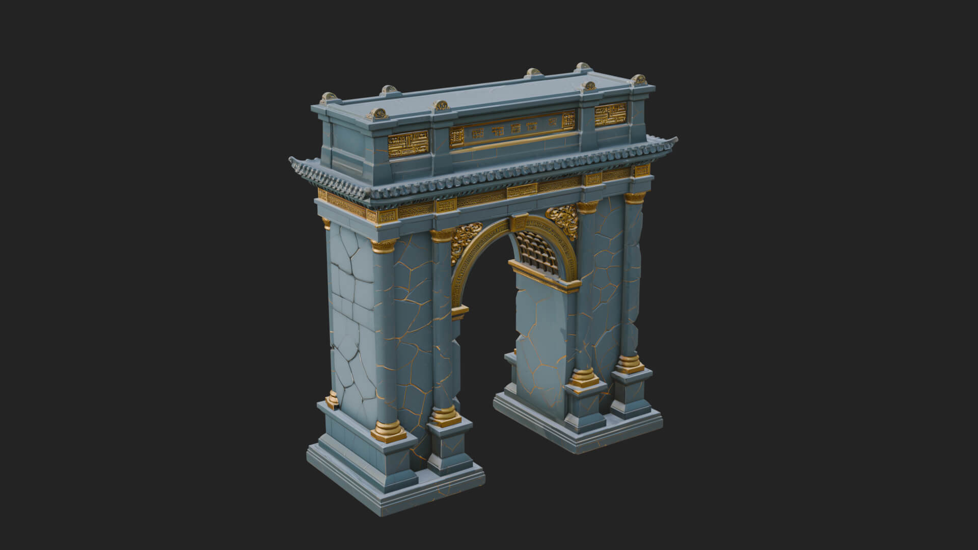 Triumphal Victory Arch Design 3 3D Print Model 3D Model