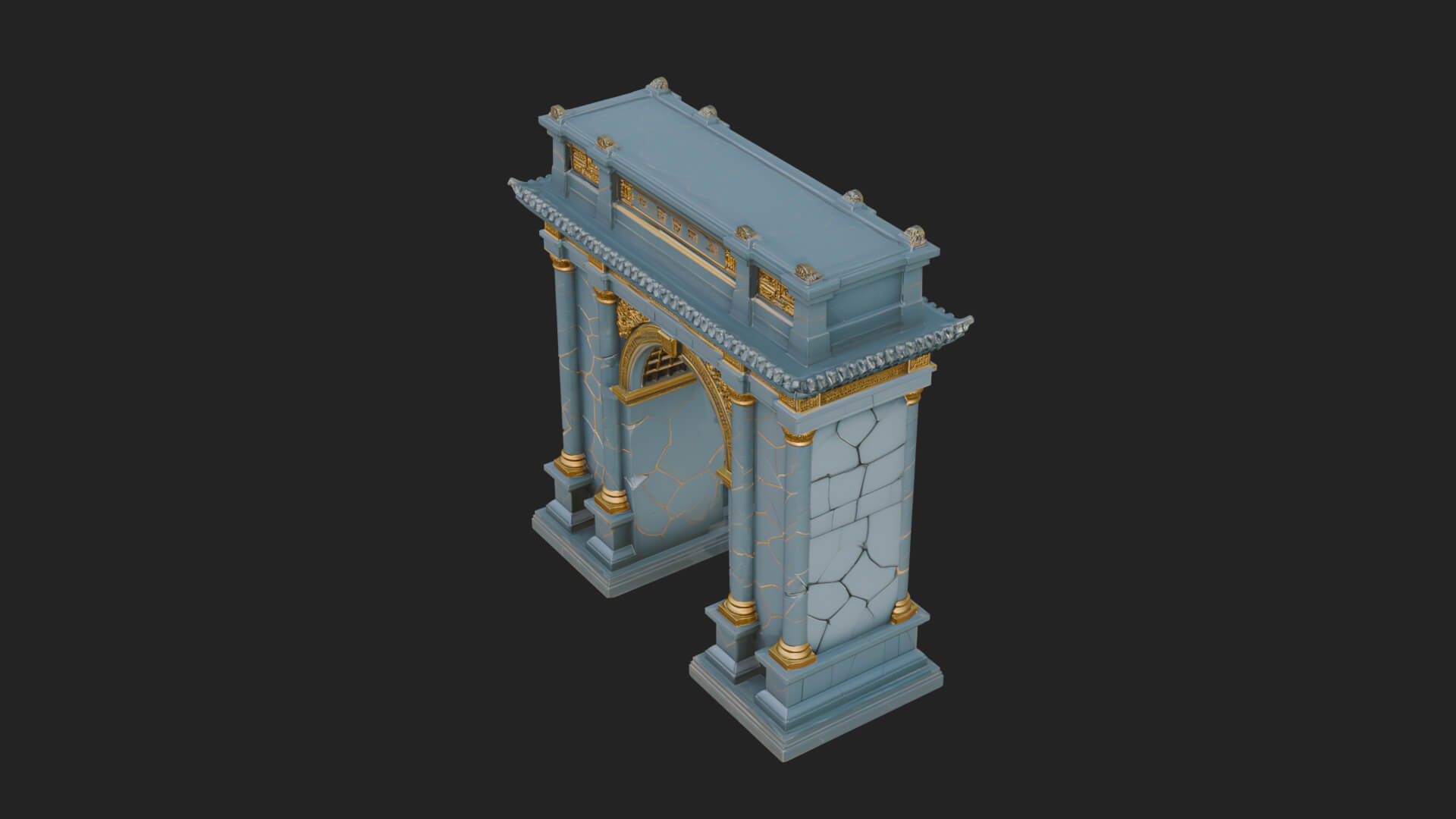 Triumphal Victory Arch Design 3 3D Print Model 3D Model