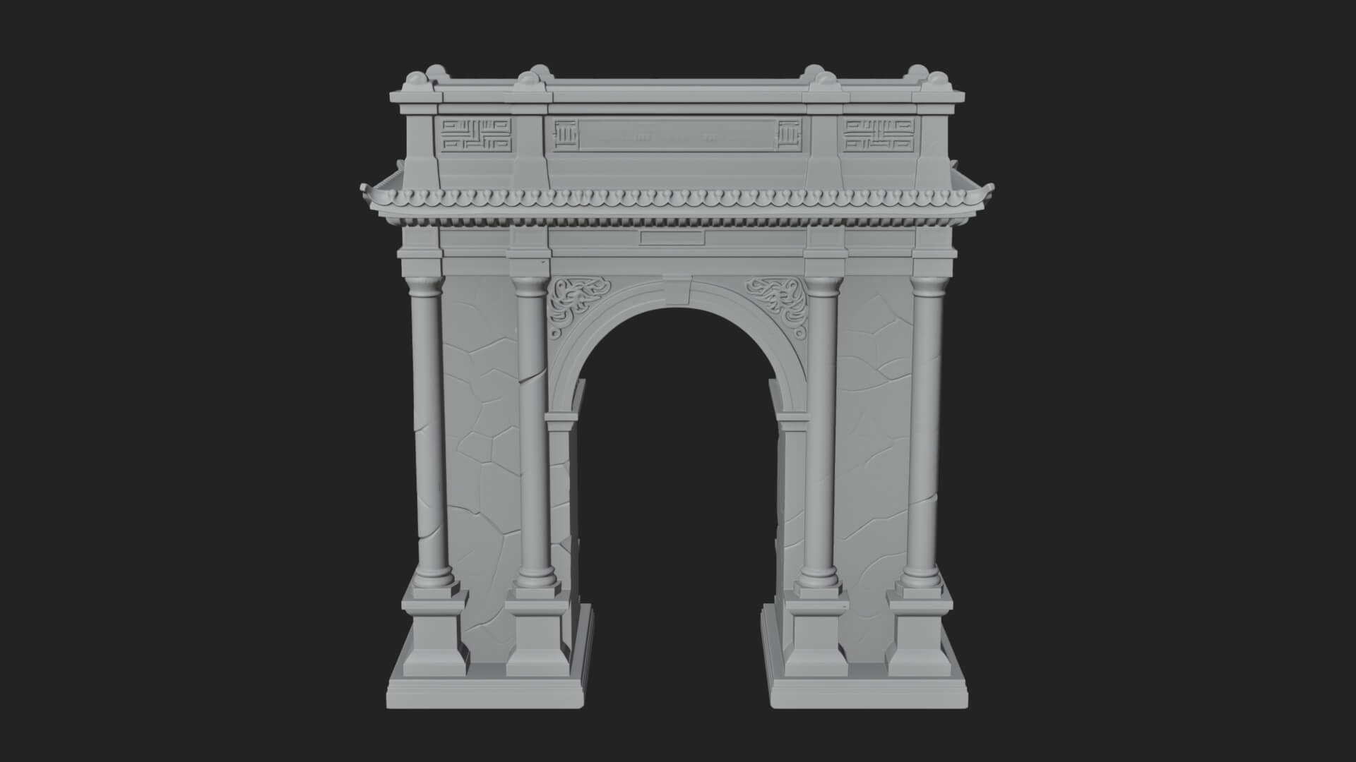 Triumphal Victory Arch Design 3 3D Print Model 3D Model