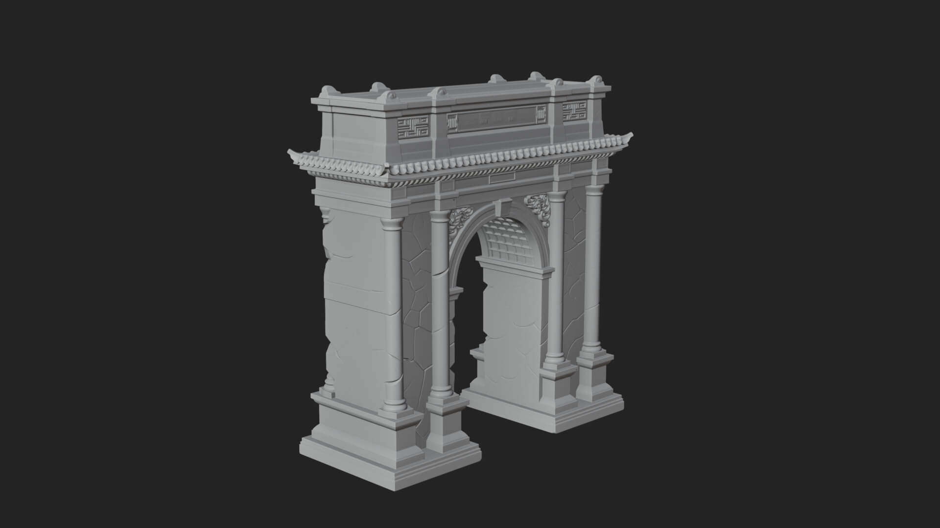 Triumphal Victory Arch Design 3 3D Print Model 3D Model