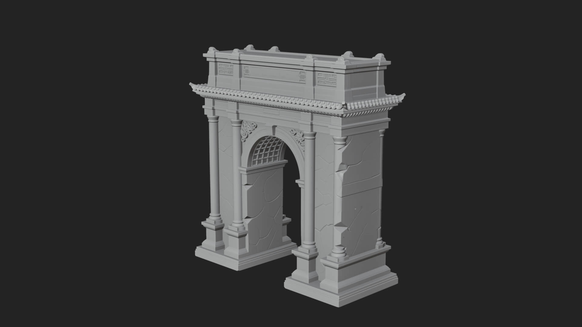 Triumphal Victory Arch Design 3 3D Print Model 3D Model