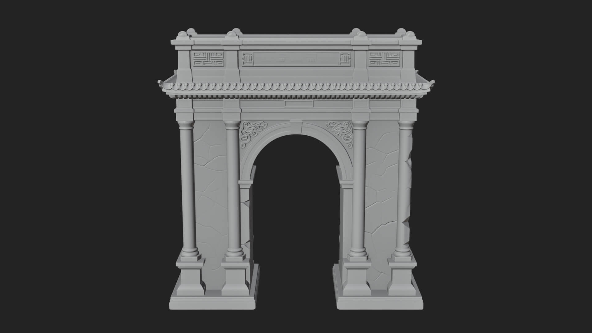 Triumphal Victory Arch Design 3 3D Print Model 3D Model
