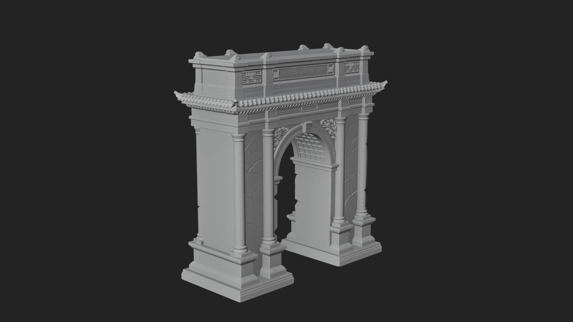 Triumphal Victory Arch Design 3 3D Print Model 3D Model