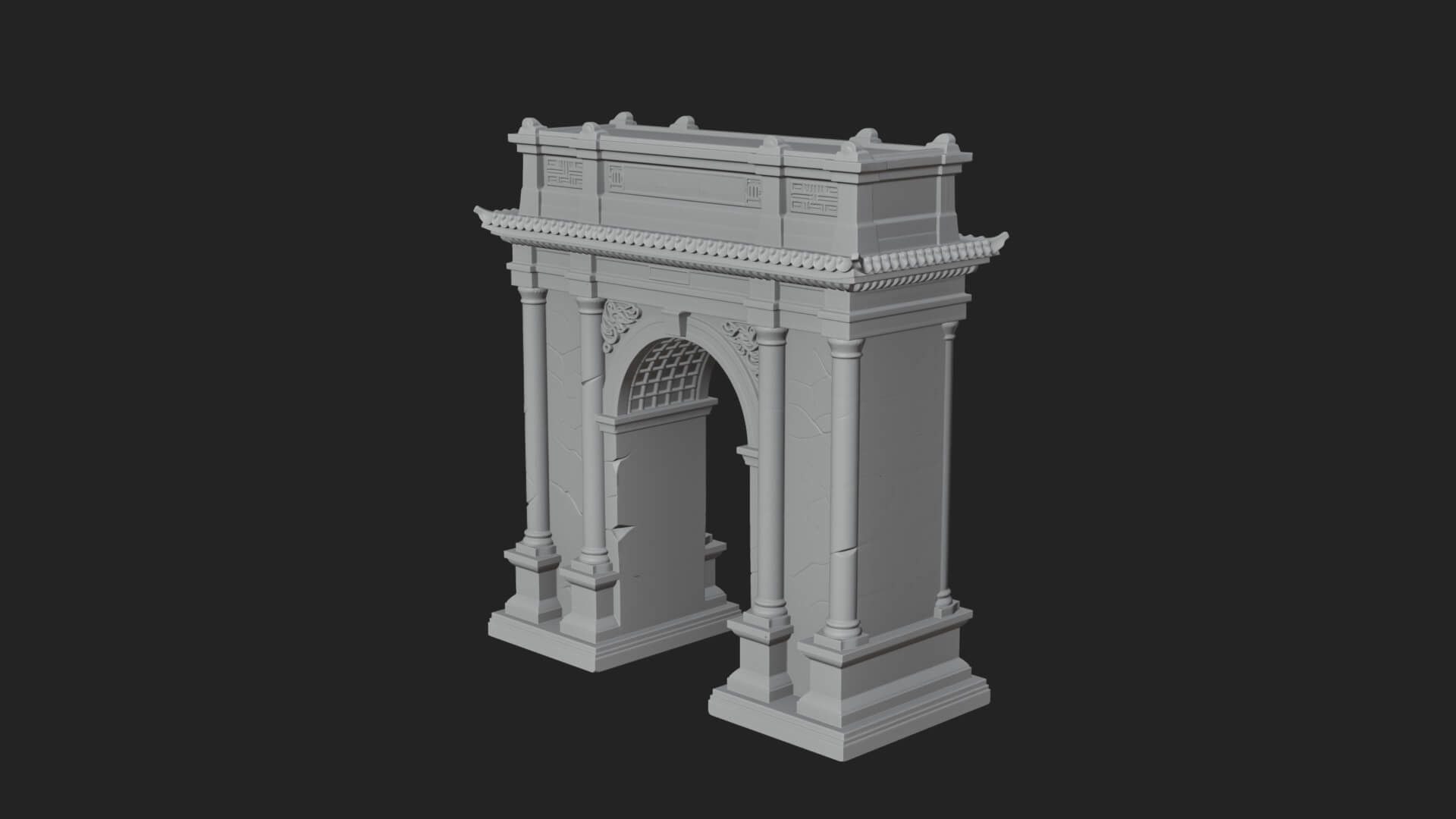 Triumphal Victory Arch Design 3 3D Print Model 3D Model
