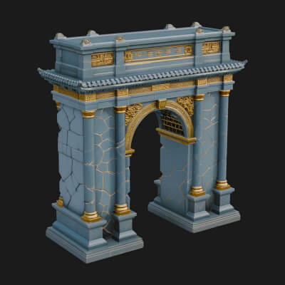 Triumphal Victory Arch Design 3 3D Print Model