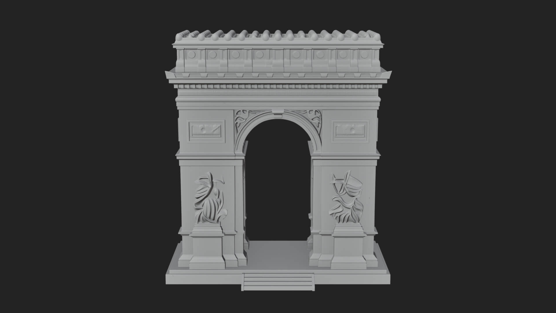 Triumphal Victory Arch Design 4 3D Print Model 3D Model