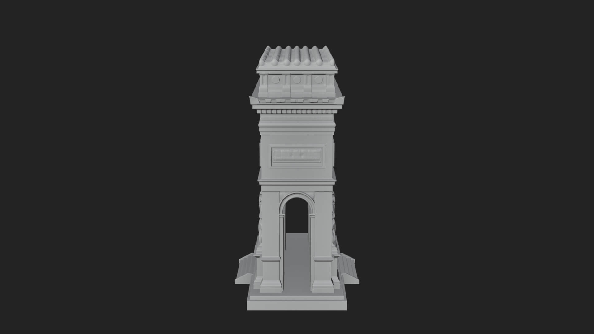 Triumphal Victory Arch Design 4 3D Print Model 3D Model