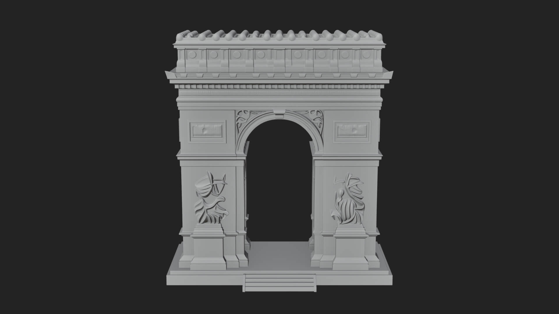 Triumphal Victory Arch Design 4 3D Print Model 3D Model