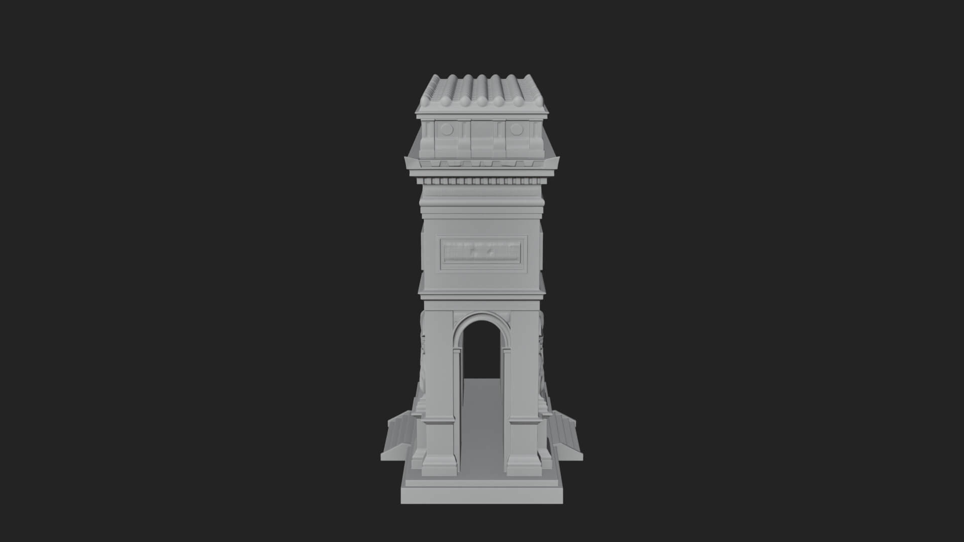 Triumphal Victory Arch Design 4 3D Print Model 3D Model