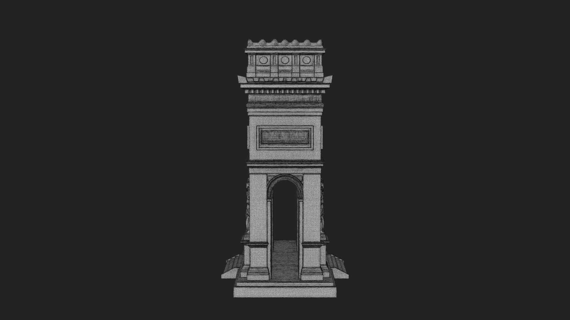 Triumphal Victory Arch Design 4 3D Print Model 3D Model