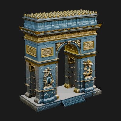 Triumphal Victory Arch Design 4 3D Print Model