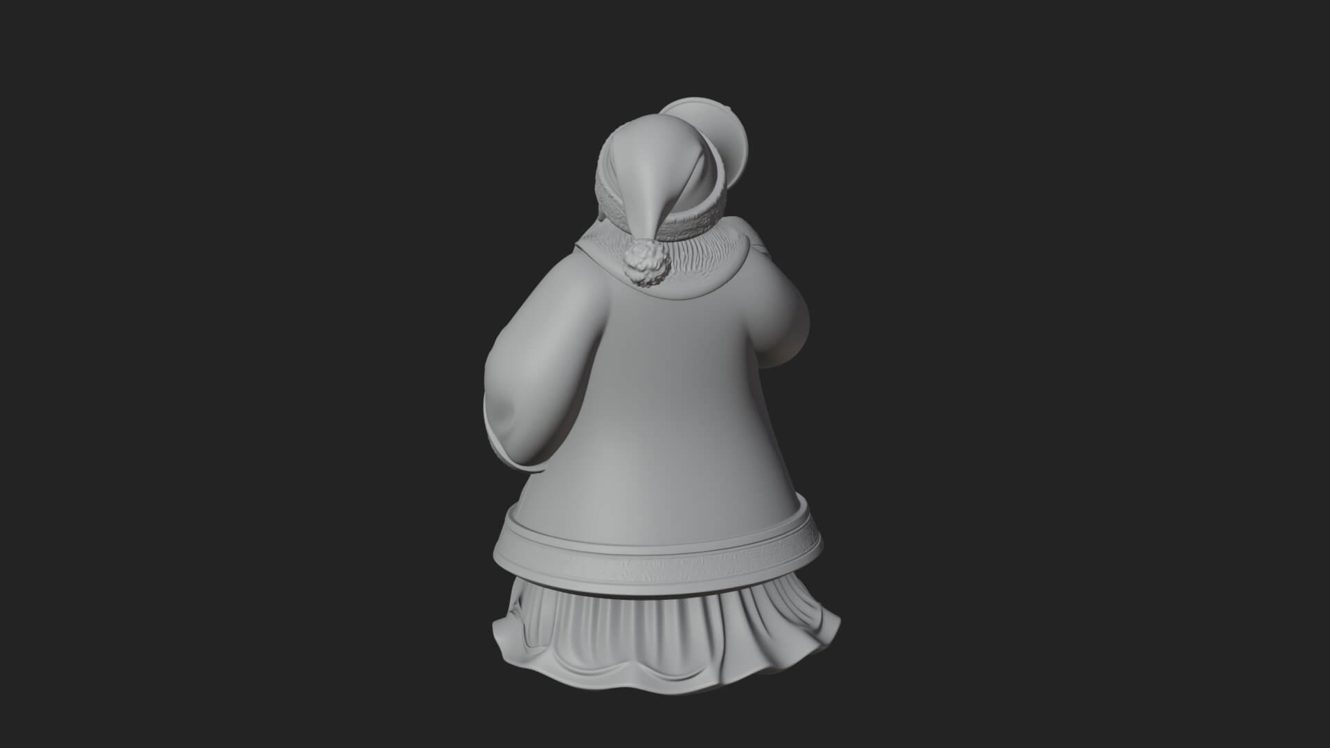 Trumpet Playing Santa Statue Design 1 3D Print Model 3D Model