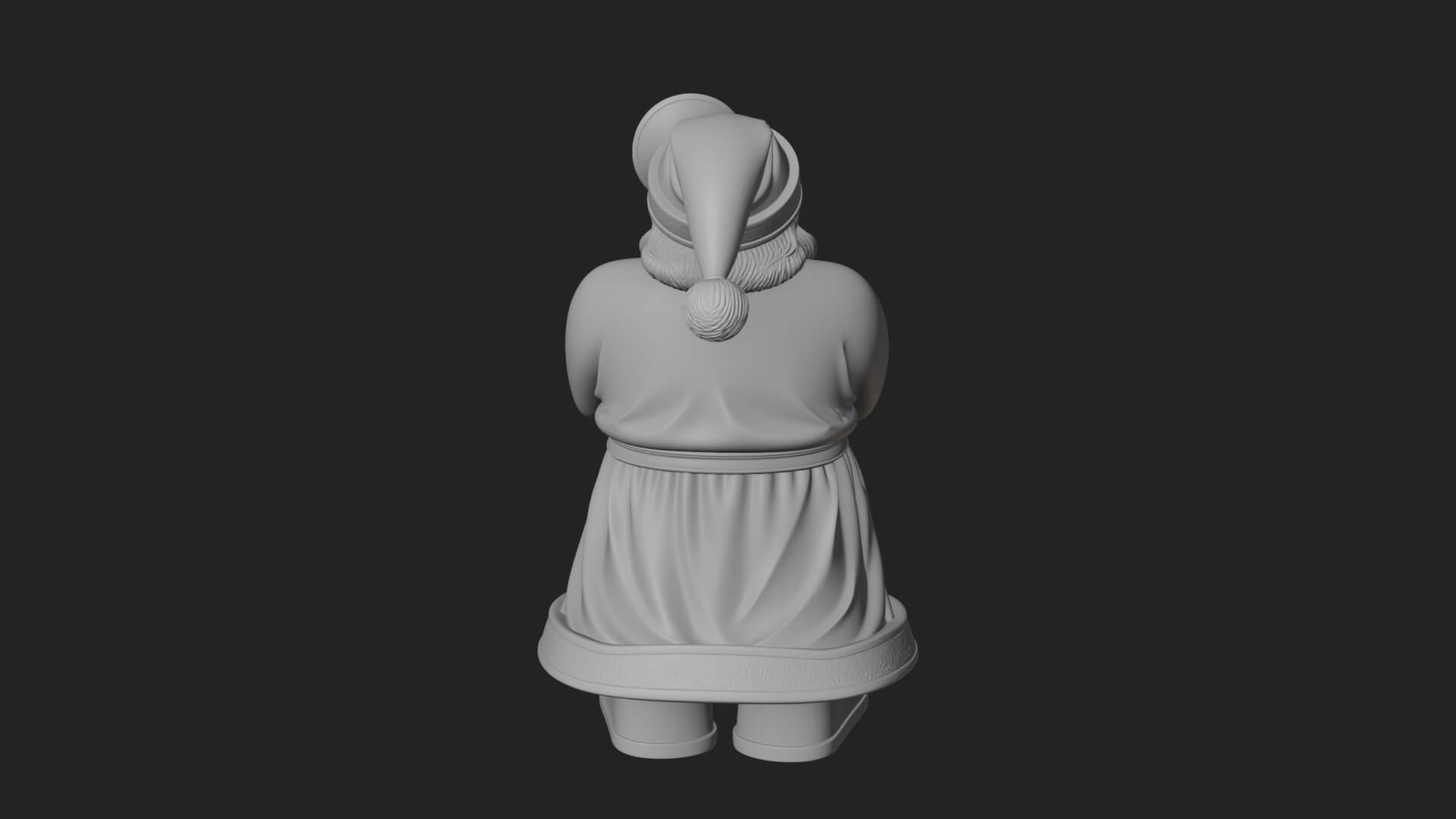 Trumpet Playing Santa Statue Design 3 3D Print Model 3D Model