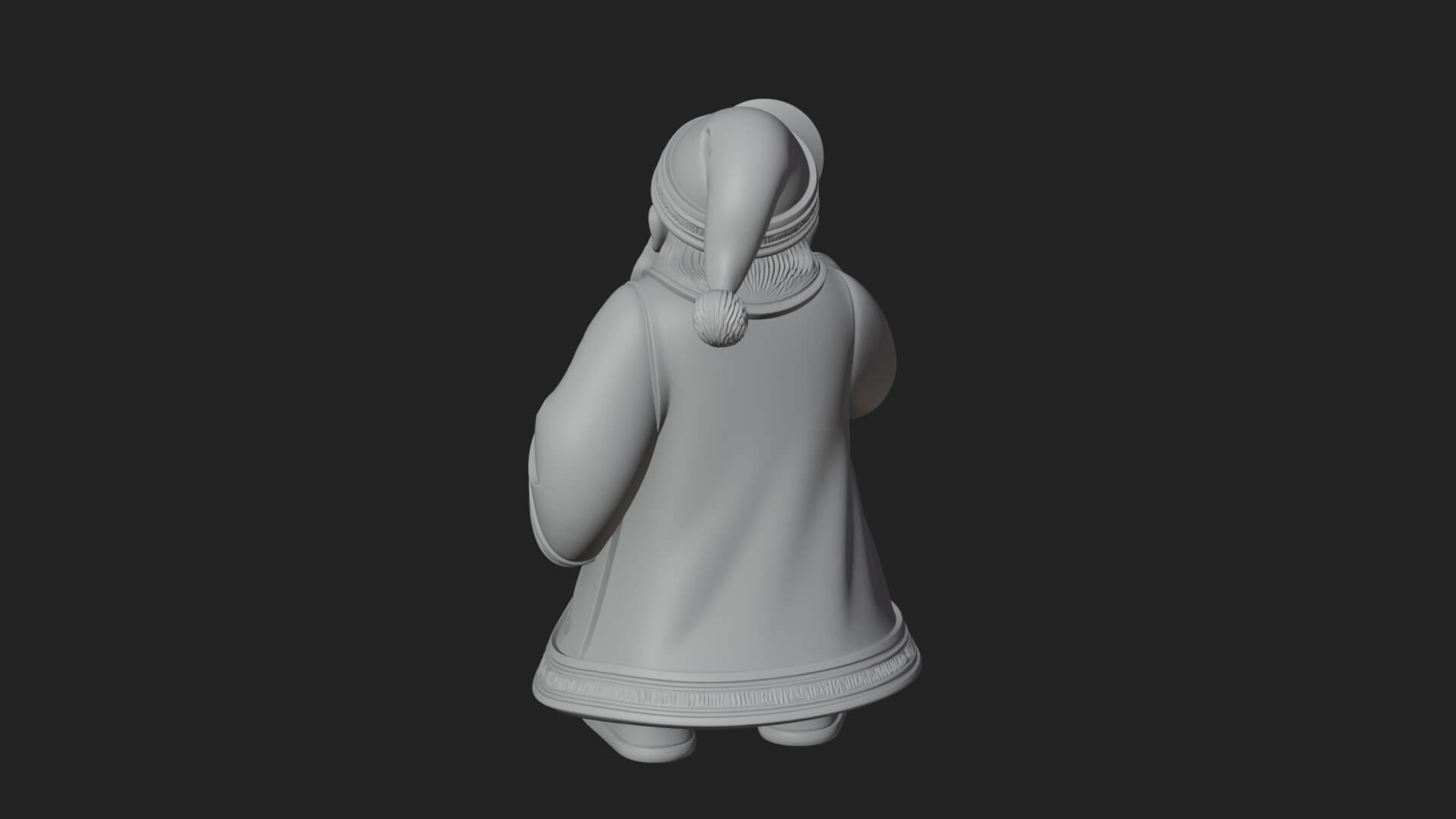 Trumpet Playing Santa Statue Design 4 3D Print Model 3D Model