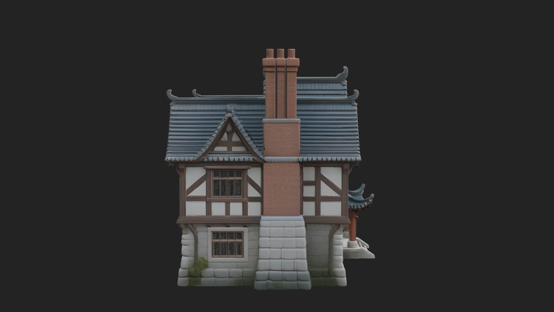 Tudor Timber House Design 4 3D Print Model 3D Model