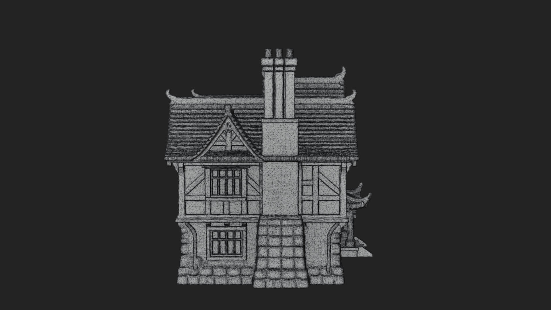 Tudor Timber House Design 4 3D Print Model 3D Model