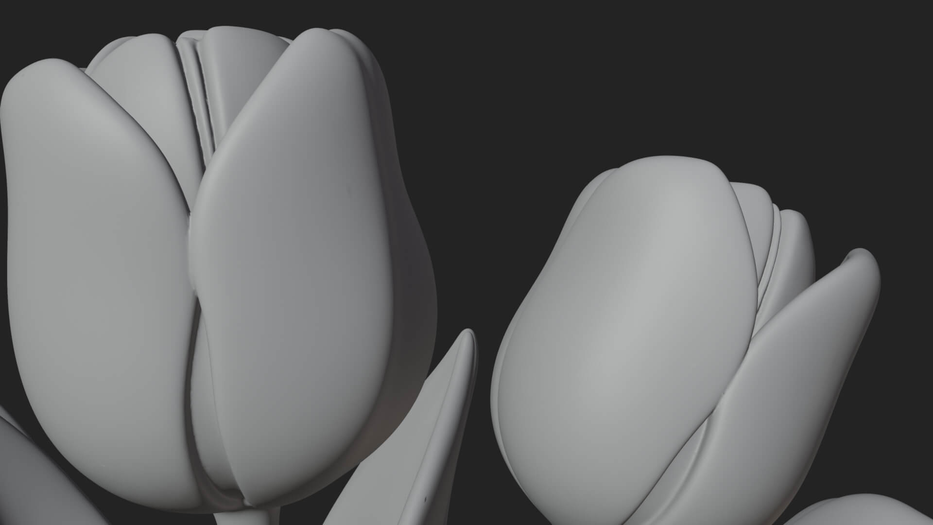 Tulip Bouquet Flower Vase Design 1 3D Print Model 3D Model