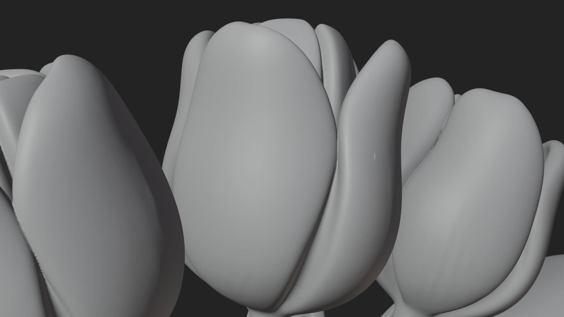 Tulip Bouquet Flower Vase Design 3 3D Print Model 3D Model