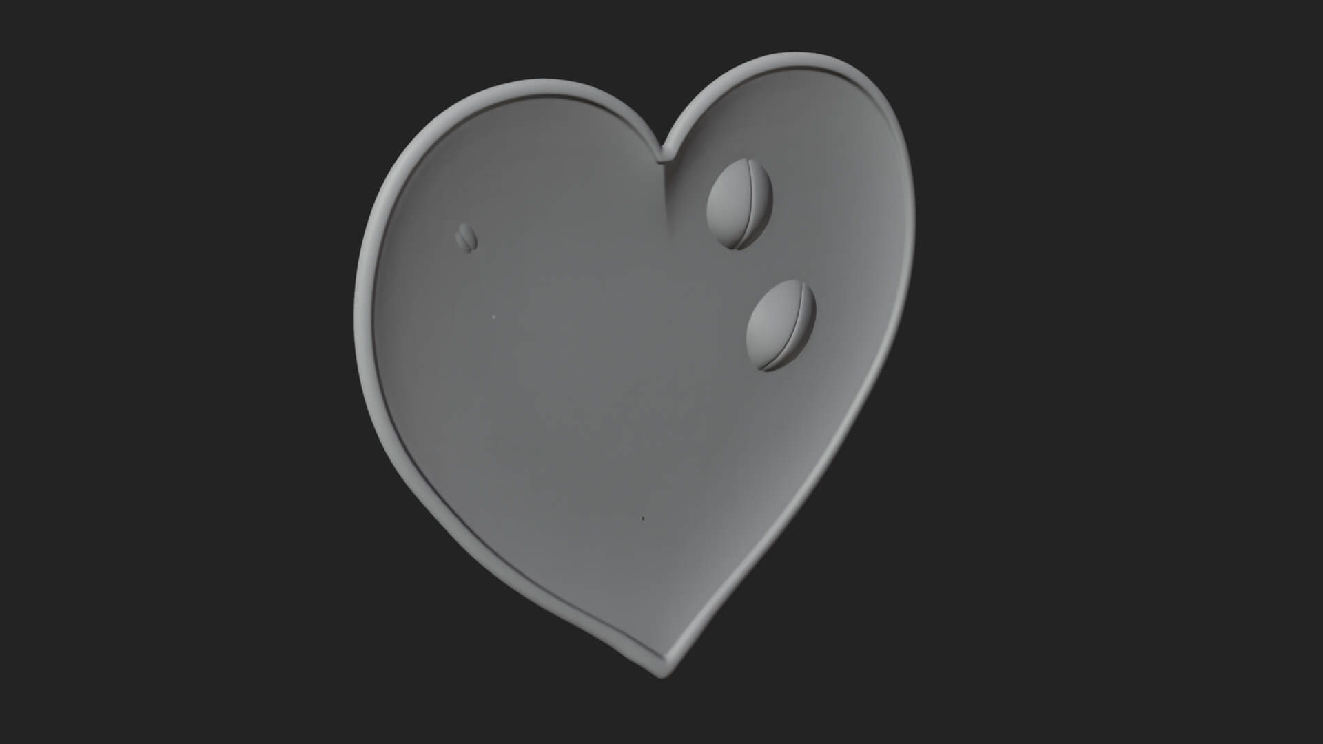 Tulip Flower Heart Plaque Design 3 3D Print Model 3D Model