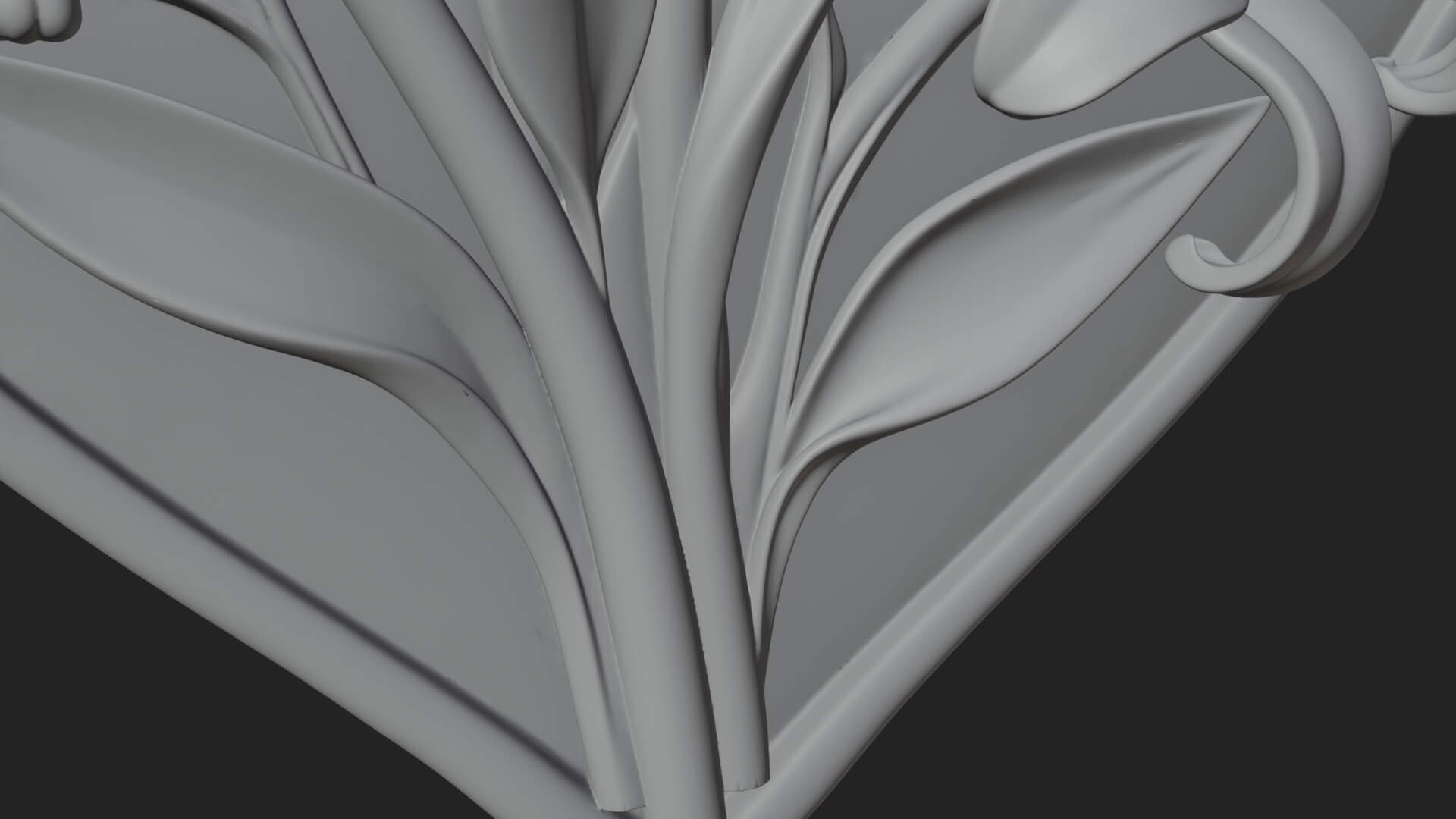 Tulip Flower Heart Plaque Design 3 3D Print Model 3D Model