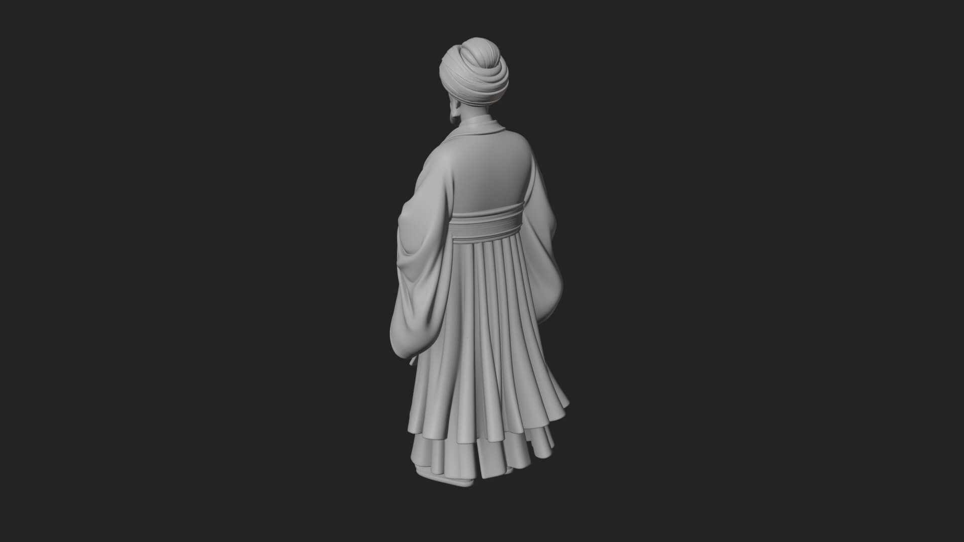Turbaned Sultan Statue Design 6 3D Print Model 3D Model