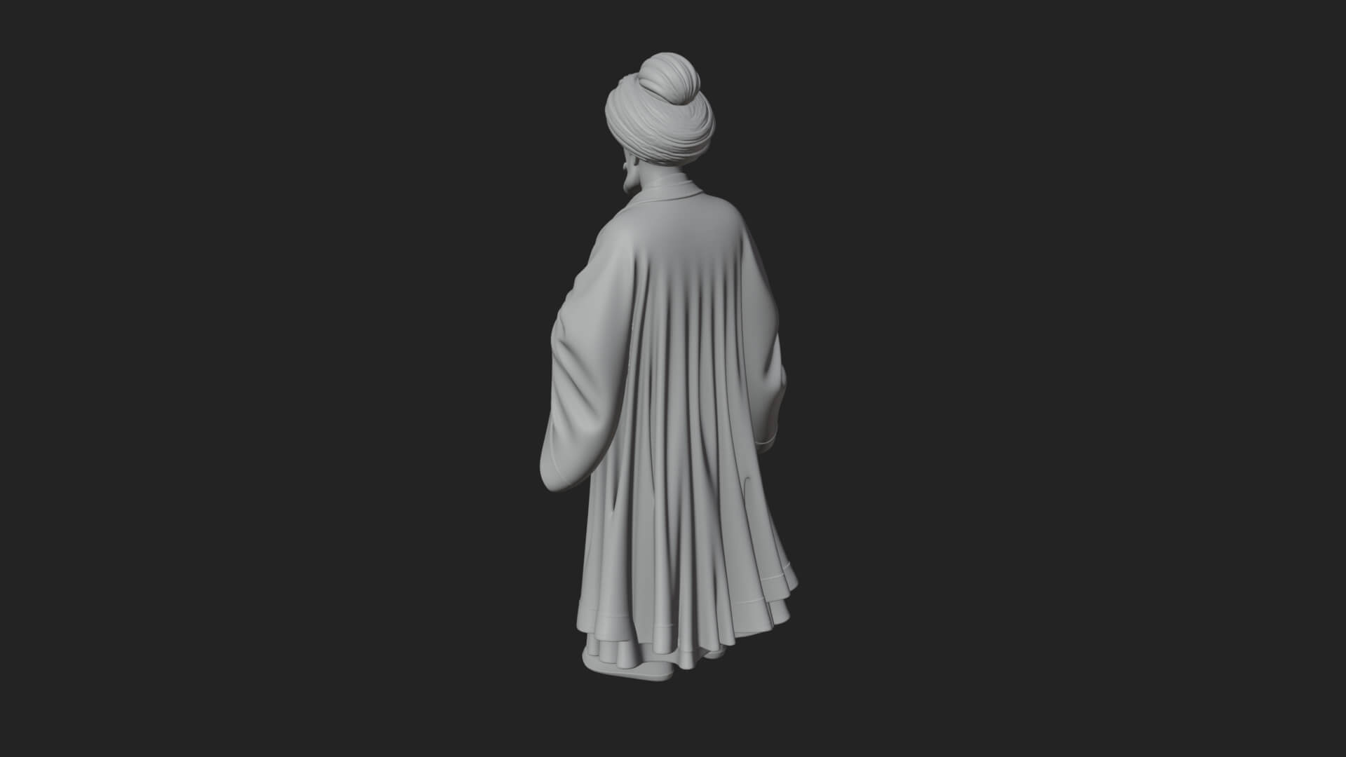 Turbaned Sultan Statue Design 7 3D Print Model 3D Model