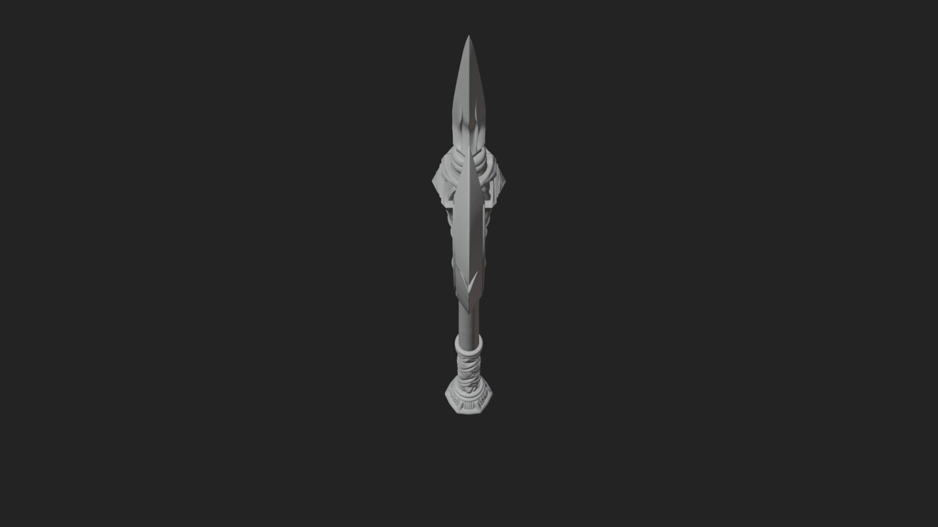 Twin Blade War Axe Model Design 1 3D Print Model 3D Model