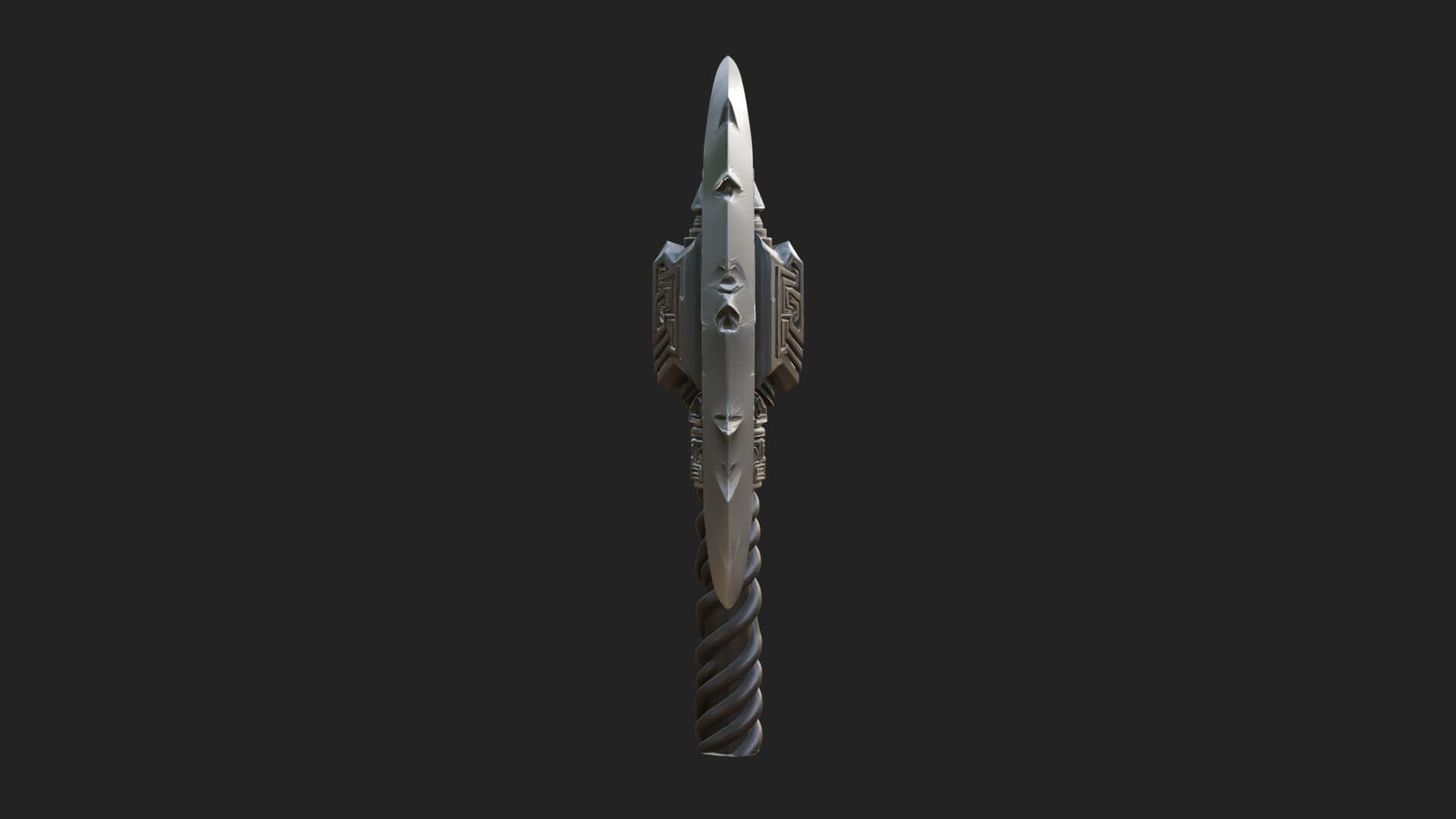 Twin Blade War Axe Model Design 10 3D Print Model 3D Model