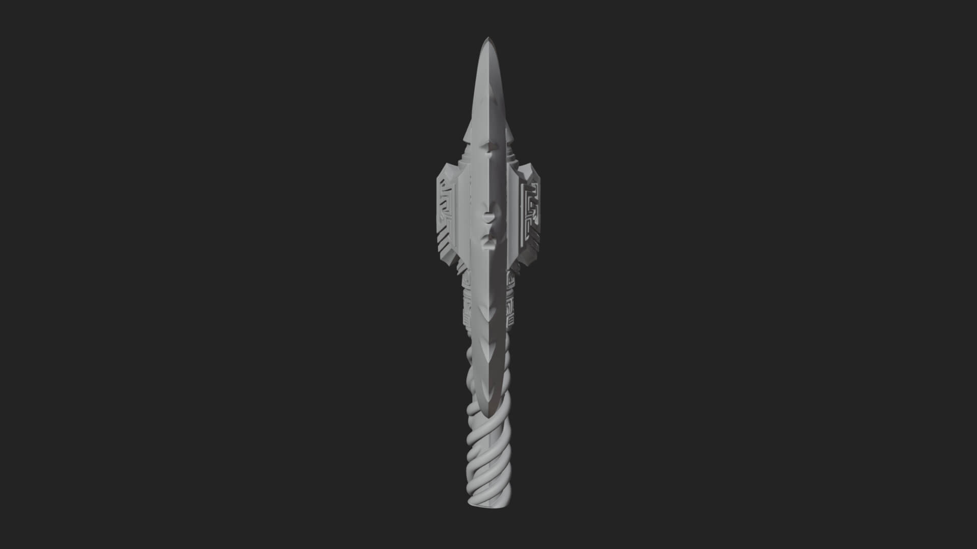 Twin Blade War Axe Model Design 10 3D Print Model 3D Model