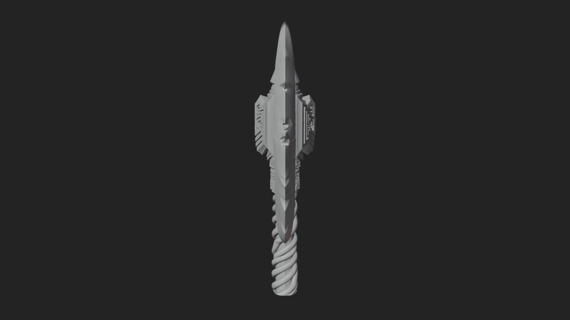 Twin Blade War Axe Model Design 10 3D Print Model 3D Model