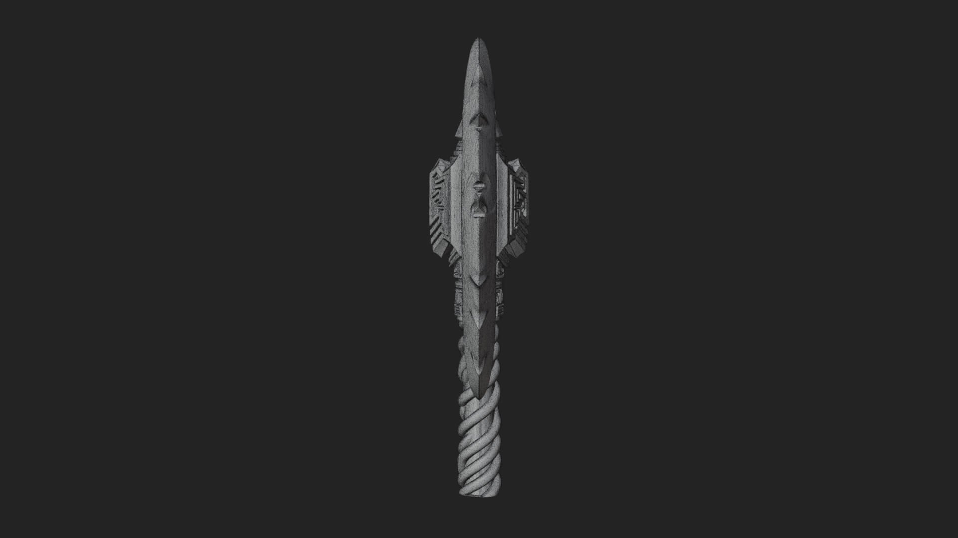 Twin Blade War Axe Model Design 10 3D Print Model 3D Model