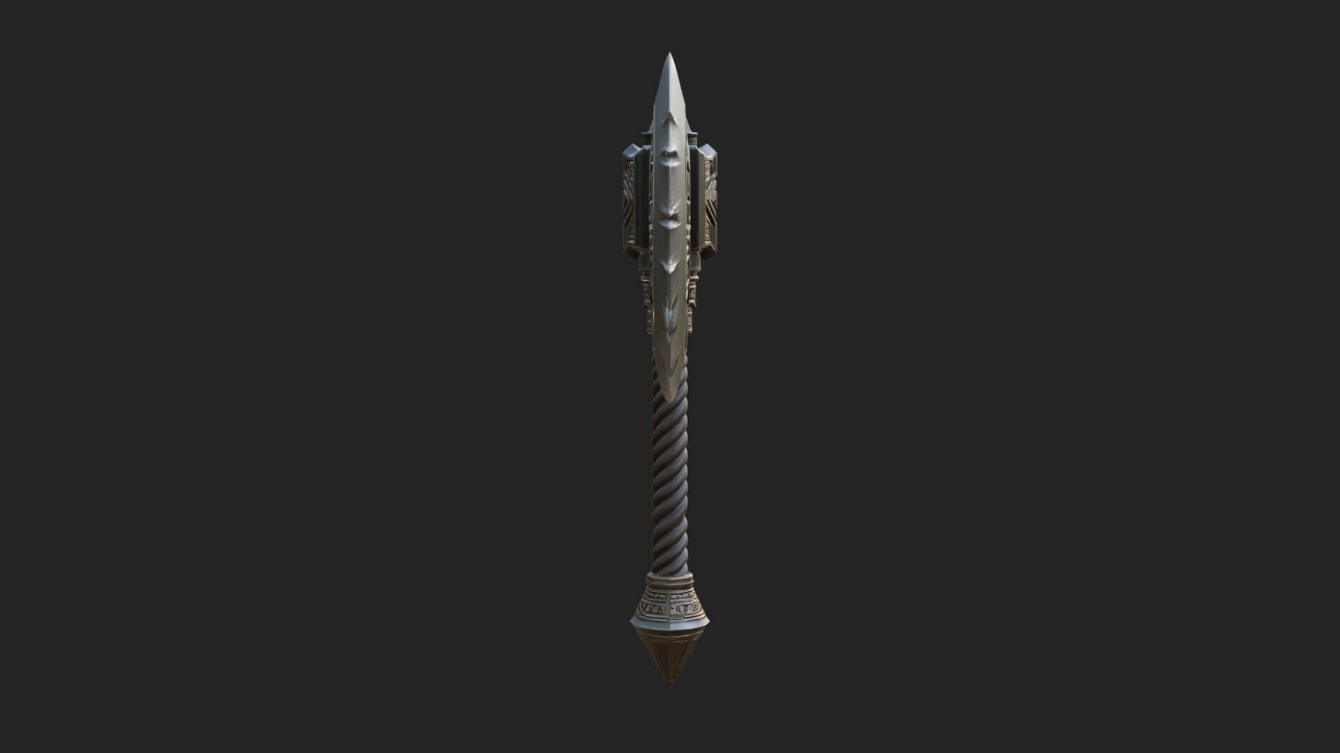 Twin Blade War Axe Model Design 11 3D Print Model 3D Model