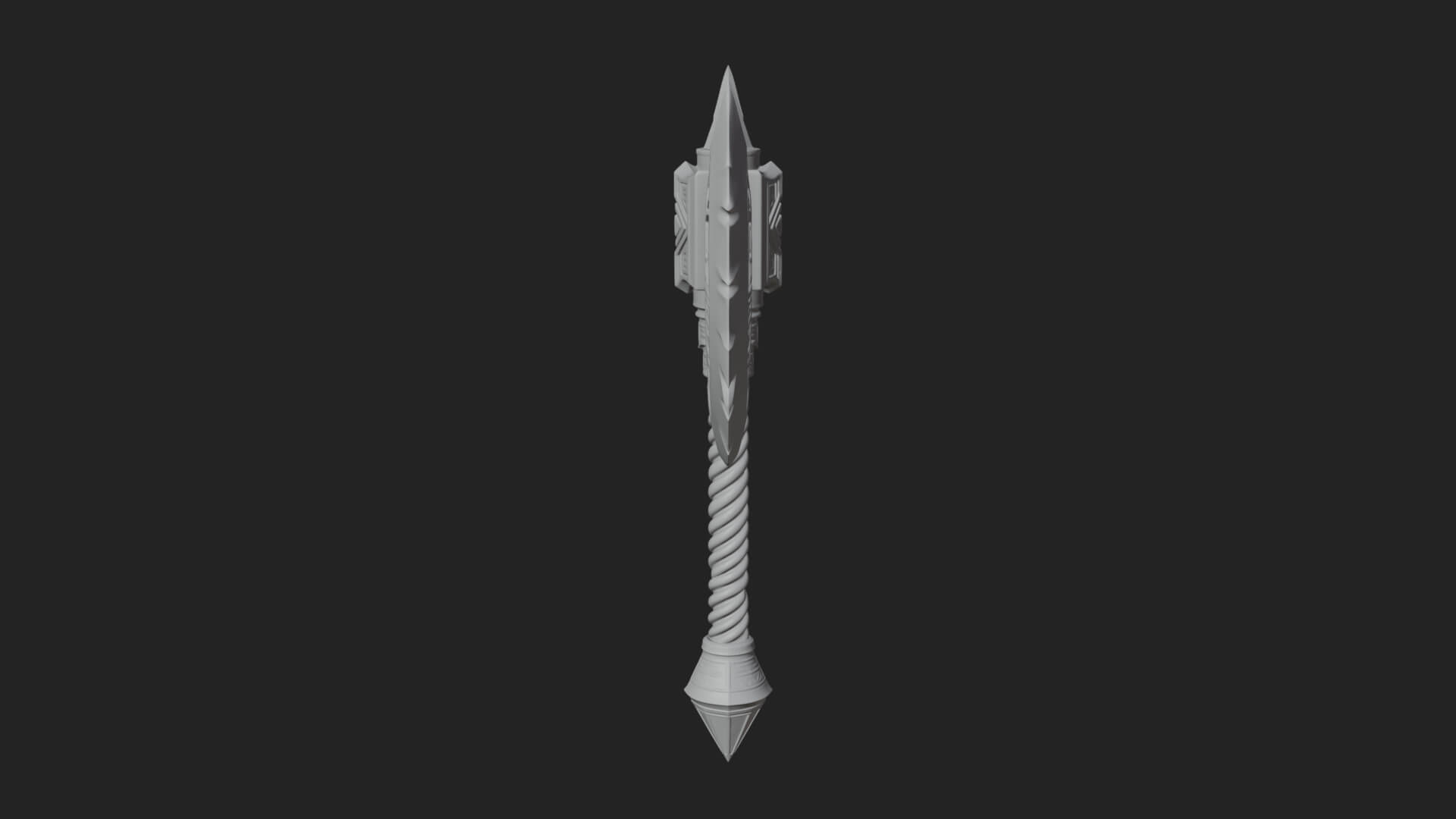 Twin Blade War Axe Model Design 11 3D Print Model 3D Model