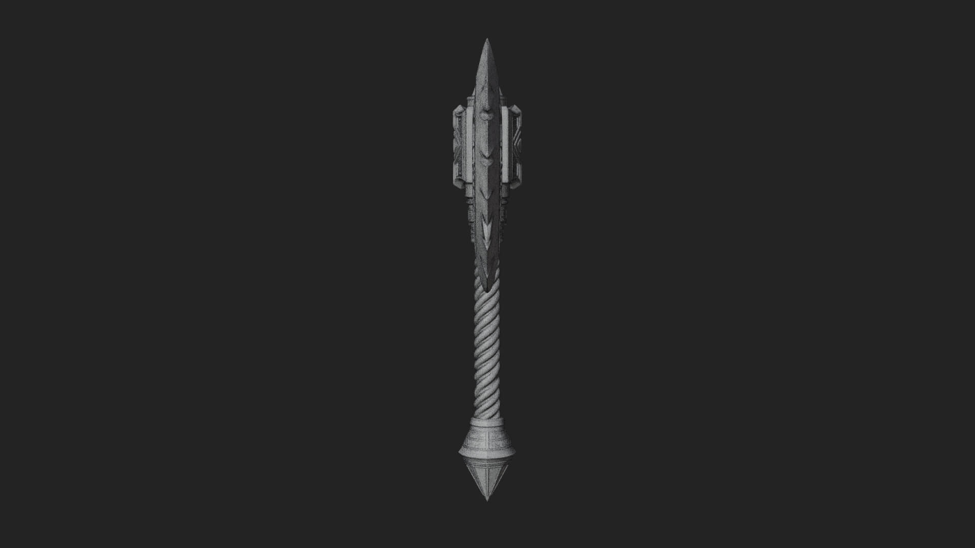 Twin Blade War Axe Model Design 11 3D Print Model 3D Model