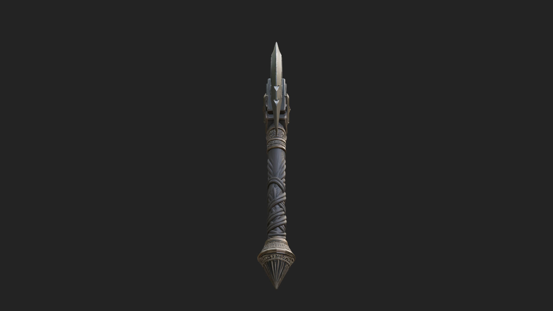 Twin Blade War Axe Model Design 12 3D Print Model 3D Model