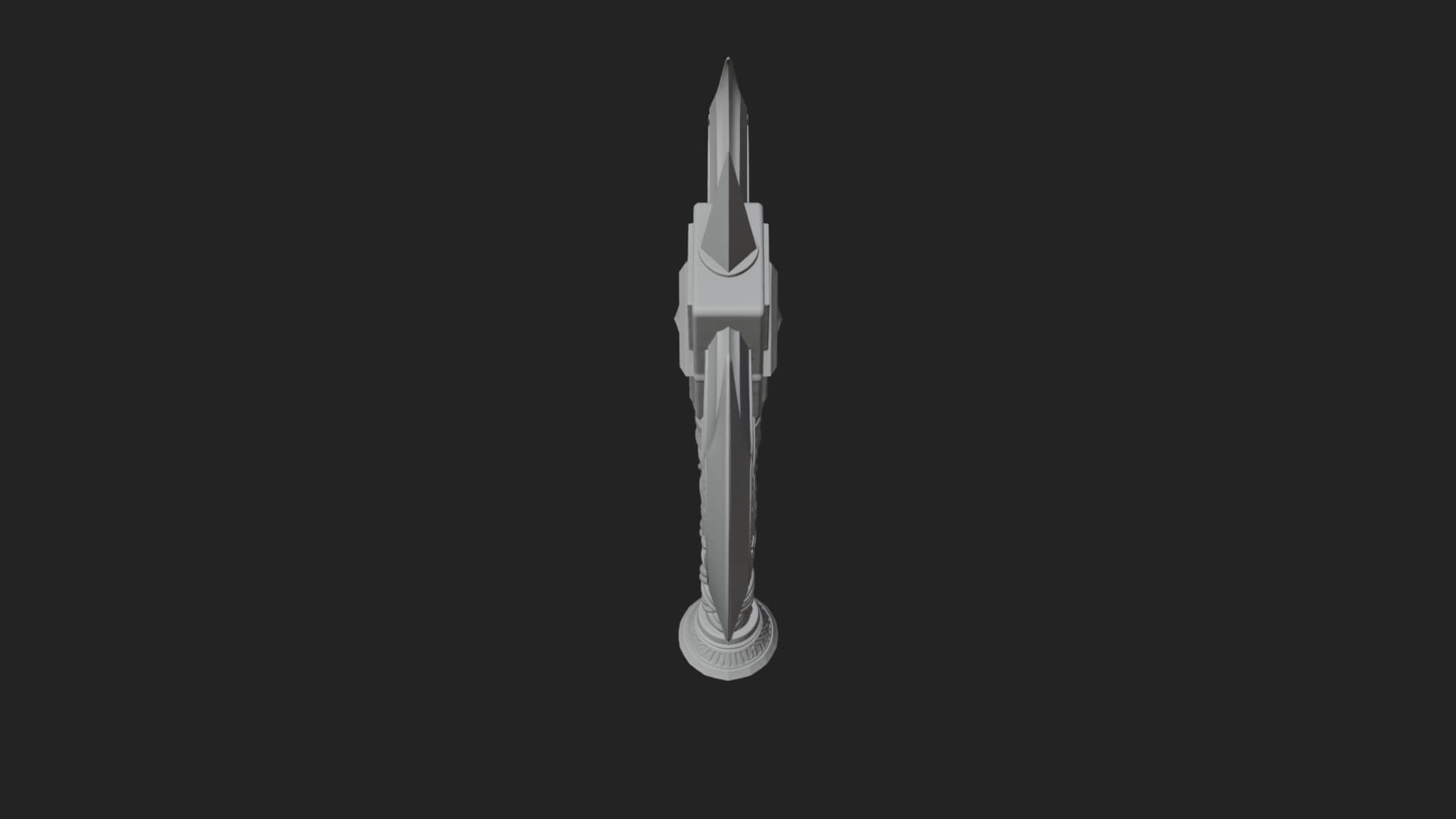 Twin Blade War Axe Model Design 12 3D Print Model 3D Model