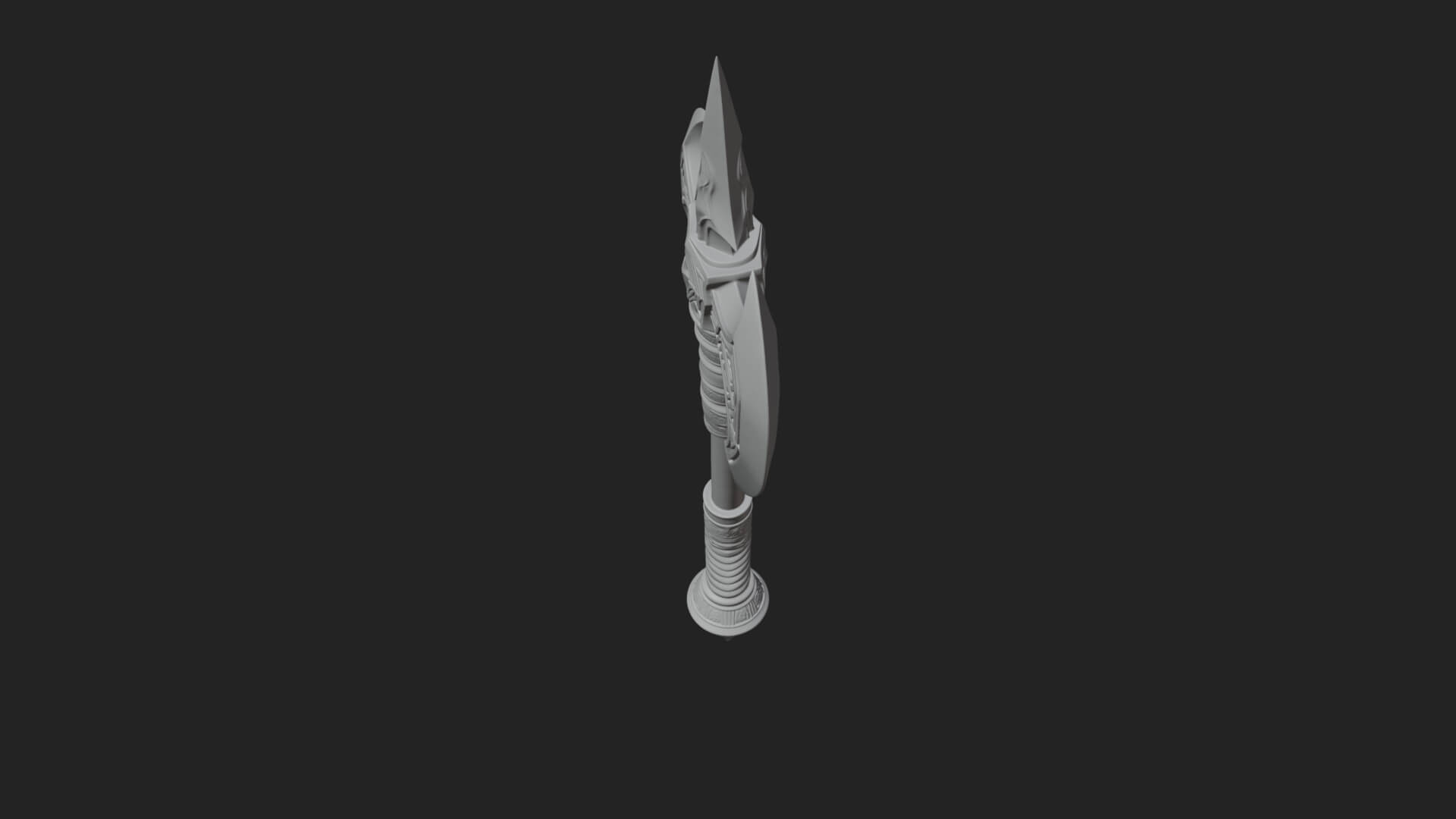 Twin Blade War Axe Model Design 4 3D Print Model 3D Model