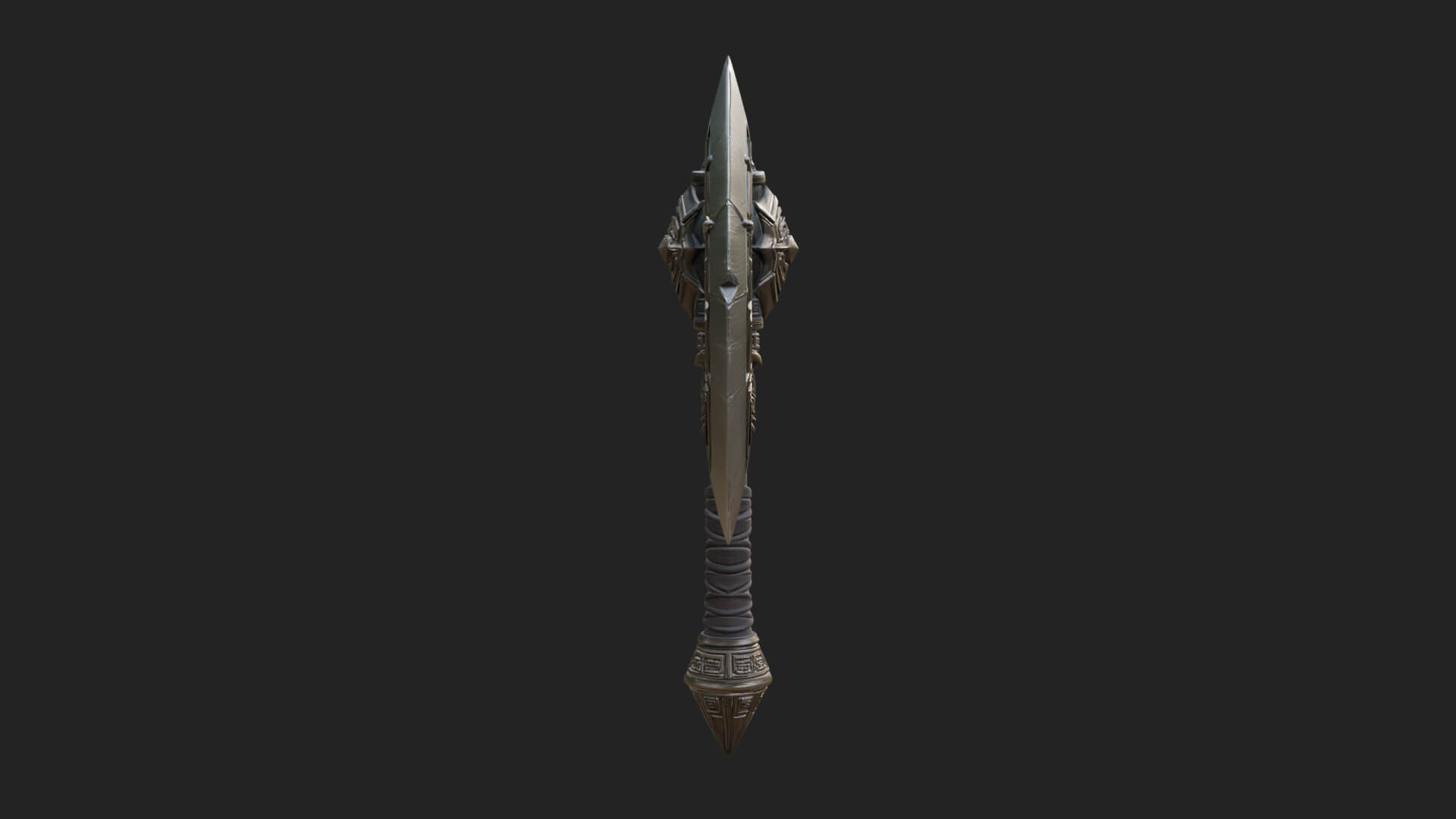 Twin Blade War Axe Model Design 5 3D Print Model 3D Model