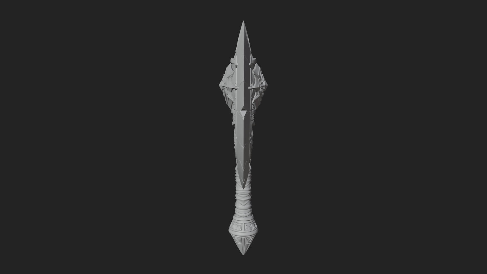 Twin Blade War Axe Model Design 5 3D Print Model 3D Model