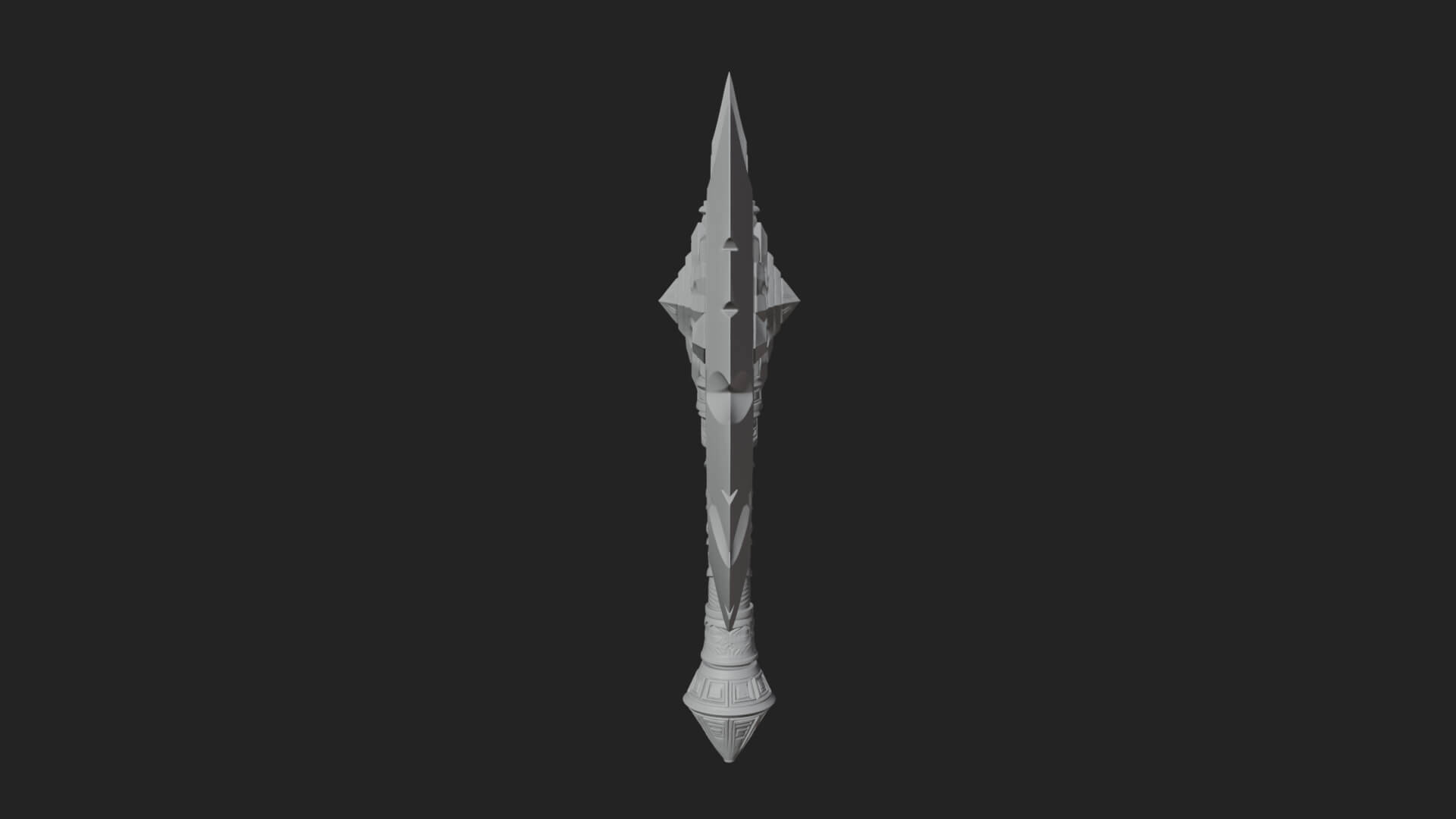 Twin Blade War Axe Model Design 6 3D Print Model 3D Model
